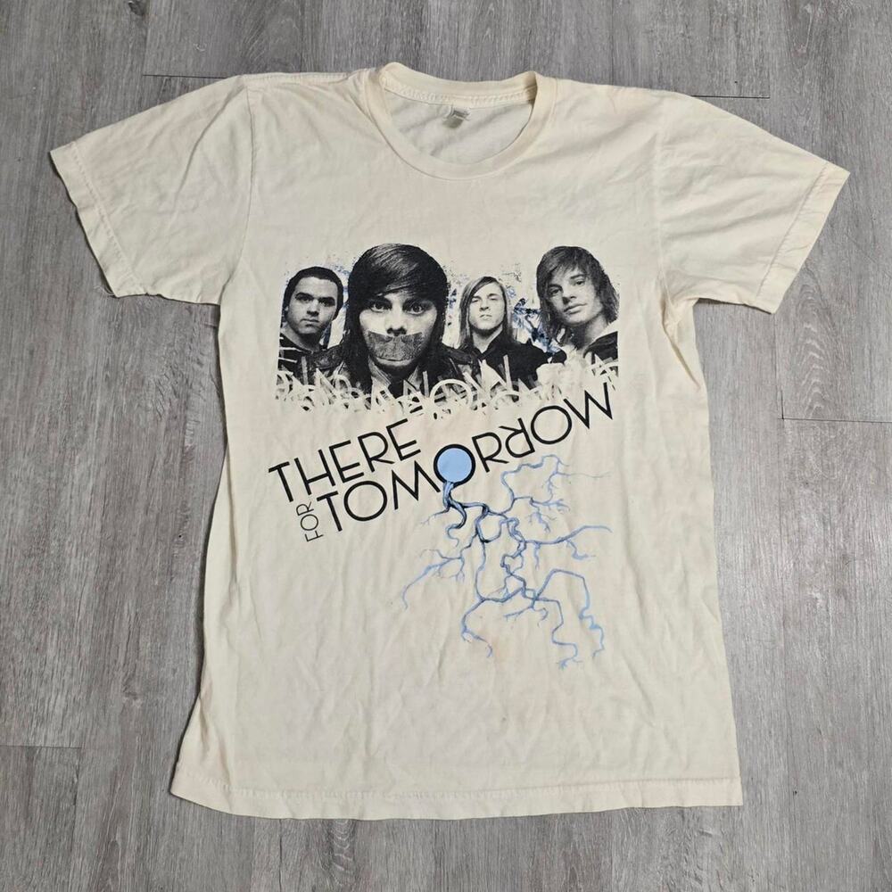 Y2K There For Tomorrow Band Tee Cream Graphic Tee Emo Pop Punk Autographed?